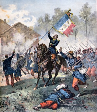 1859年6月24日、ソルフェリーノの戦い、マルビル大佐の死、1891年 作： Henri Meyer