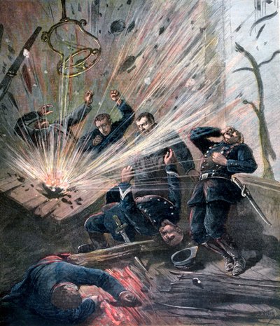 1892年パリのボンデザンファン通りの警察署での爆発 作： Henri Meyer