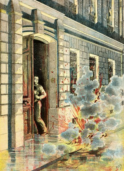 アナキストが仕掛けた爆弾の爆発 作： Henri Meyer