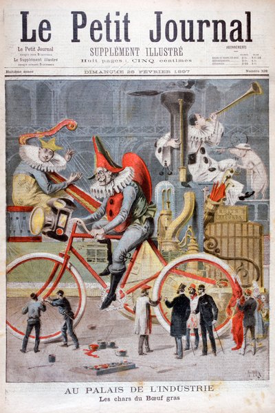 肥育した牛祭り、パレドゥインダストリー、パリ、1897年のフロート 作： Henri Meyer