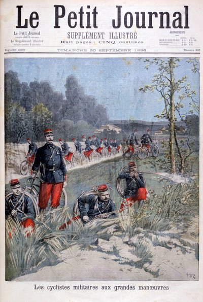 1896年の軍事作戦に関するフランスの自転車隊 作： Henri Meyer