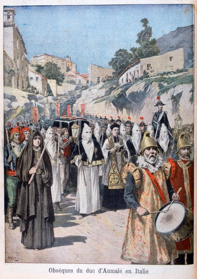 1897年、イタリアのオマーレ公爵の葬式 作： Henri Meyer