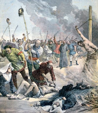 中国での虐殺、1891年 作： Henri Meyer
