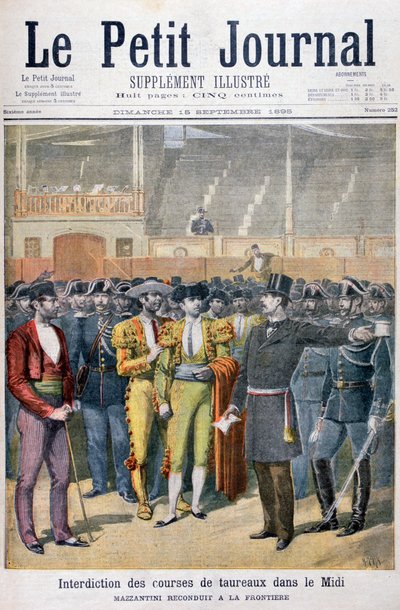 1895年、南フランスにおける闘牛の禁止。 作： Henri Meyer