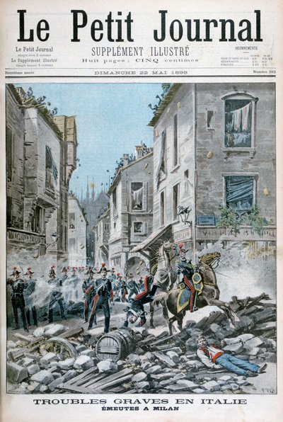1898年、イタリアのミラノでの深刻な障害と暴動 作： Henri Meyer