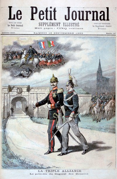 トリプルアライアンス、ドイツ、オーストリア-ハンガリー、イタリア、1894 作： Henri Meyer