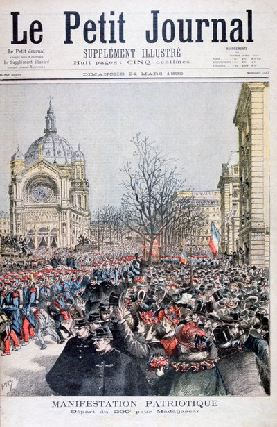 1895年パリのマダガスカルへのフランス軍の出発 作： Henri Meyer