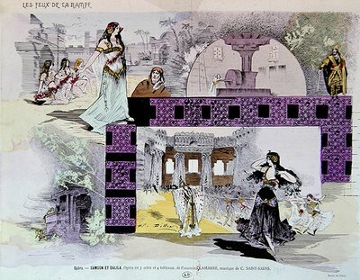シャルル・カミーユ・サン＝サーンス（1835-1921）のオペラ「サムソンとデリラ」の場面 作： Henri Patrice Dillon