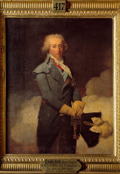 ルイ・アンリ・ジョセフ・ド・ブルボン（1756 - 1830）の肖像。アンリ・ピエール・ダンルー（1753年～1809年）による絵画 作： Henri Pierre Danloux