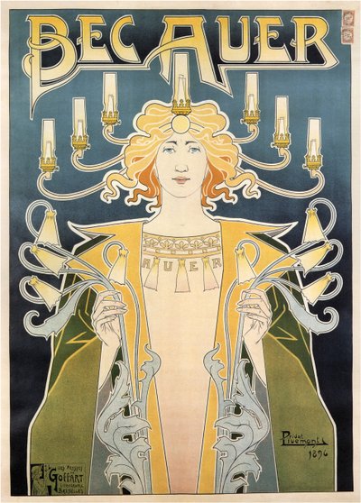 Bec時計、1896年 作： Henri Henri Antoine Théodore Livemont