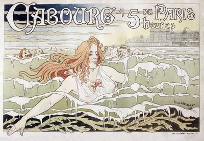 Cabourg à 5 h de Paris - Privat Livemontによる広告ポスター 作： Henri Henri Antoine Théodore Livemont