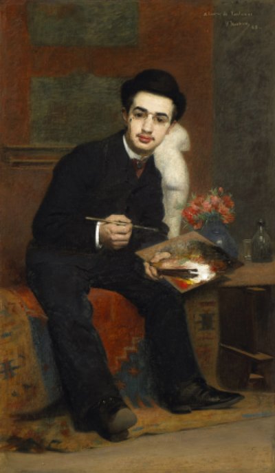 アンリ・ド・トゥールーズ・ロートレック、1883年。 作： Henri Rachou