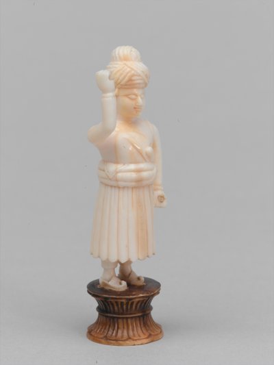 黒のポーン、チェスの駒、インド、1820年頃 作： Henri Renaud