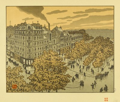 クリシー大通りから［エッフェル塔の三十六景］ 作： アンリ・リヴィエール