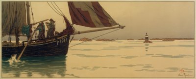 静かな海で 作： Henri Rivière
