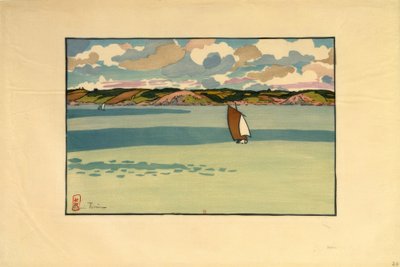 ボート、フレネ湾 (Saint-Cast) 作： Henri Rivière