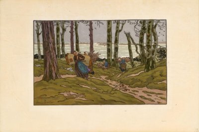 嵐の余波、Launay 湾 (Loguivy) 作： Henri Rivière
