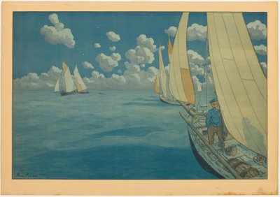 夜の海 作： Henri Rivière