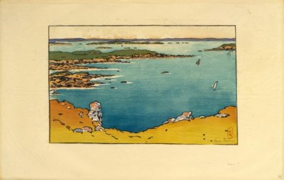La Garde– Guérin (Saint-Briac) から見た Pointe de la Haye 作： Henri Rivière