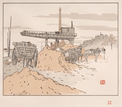 エッフェル塔三十六景：ケ・ド・グルネルから 作： Henri Rivière