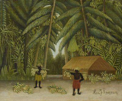 バナナ収穫、1907-10 作： Henri Rousseau