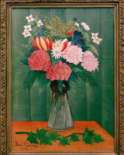 ツタの枝の花の花束 作： Henri Rousseau