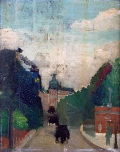 メトロポリタン宮殿のスケッチ、ビュー 作： Henri Rousseau