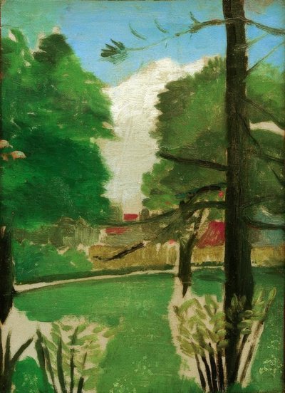 モンスリー公園のスケッチ、ビュー 作： Henri Rousseau
