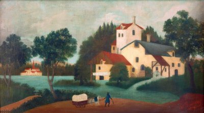 工場前のチーム 作： Henri Rousseau