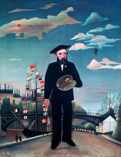 セルフポートレート、ライルサンルイ、1890年 作： Henri Rousseau