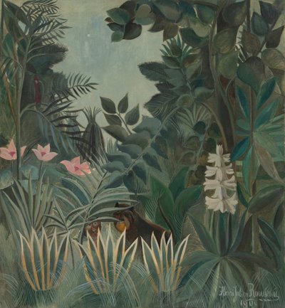 赤道ジャングル、1909 年。 作： Henri Rousseau