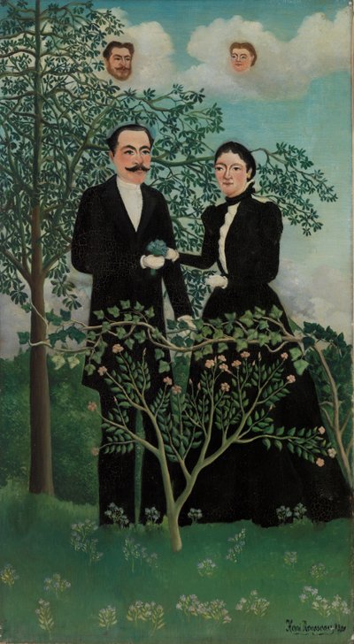 過去と現在、または哲学的思考 作： Henri Rousseau