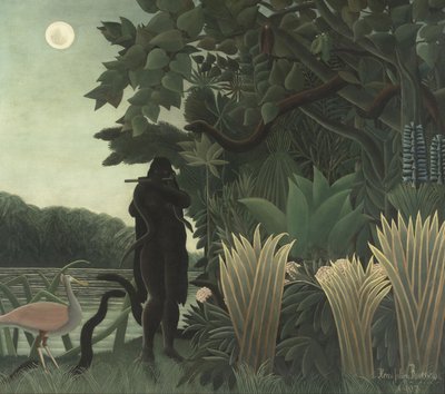 スネークチャーマー、1907 作： Henri Rousseau
