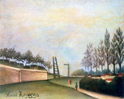 ヴァンヴの門の左側にある要塞の眺め、1909年 作： Henri Rousseau