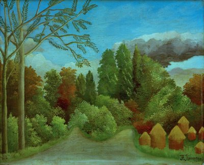 オワーズの銀行の眺め 作： Henri Rousseau