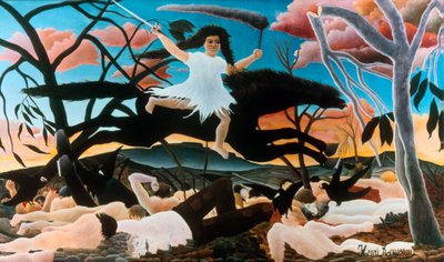 戦争、または不和のライド、1894 作： Henri Rousseau