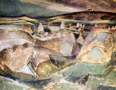 岩の間の村、1910 作： Henri Victor Gabriel Le Fauconnier