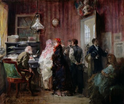出生地、19区の市庁舎、1881年 作： Henri Gervex