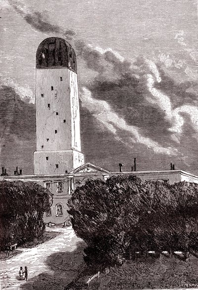 ケンブリッジ天文台、ジュール・ヴェルヌ著「地球から月へ 作： Henri de (after) Montaut