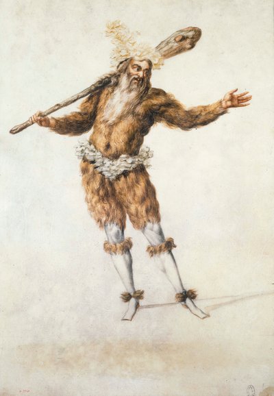 野人のバレエ衣装 1654年頃（グワッシュ） 作： Henri de Gissey