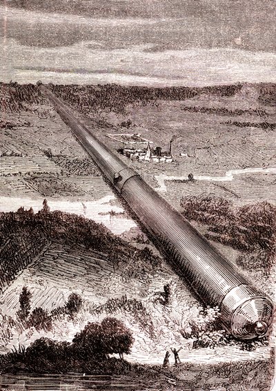 J・T・マストンの巨大宇宙銃、ジュール・ヴェルヌの「地球から月へ 作： Henri de Montaut