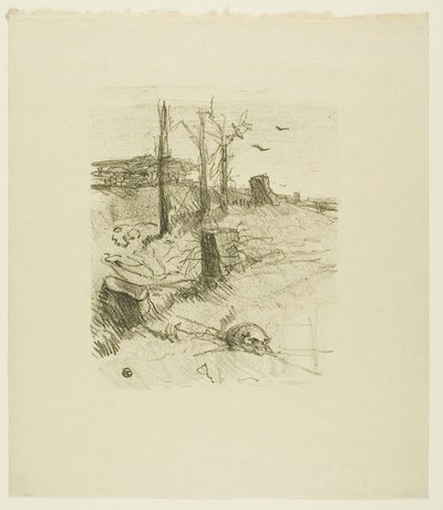 Au Pied du Sinaï より、ガリシアの墓地 作： Henri de Toulouse-Lautrec