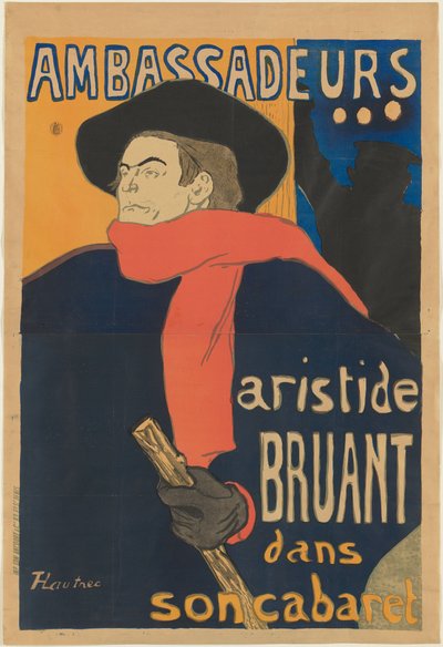 アンバサダー: Aristide Bruant 作： Henri de Toulouse-Lautrec