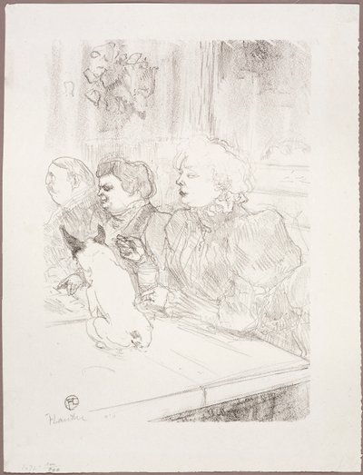 La Sourisにて、マダム・パルミール 作： Henri de Toulouse-Lautrec