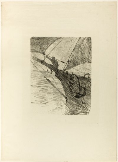 夜の海にて、デジレ・ディオーのメロディーより 作： Henri de Toulouse-Lautrec