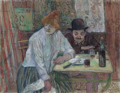 カフェ・ラ・ミーにて 作： Henri de Toulouse-Lautrec