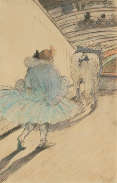 サーカスで：リングに入る 作： Henri de Toulouse Lautrec