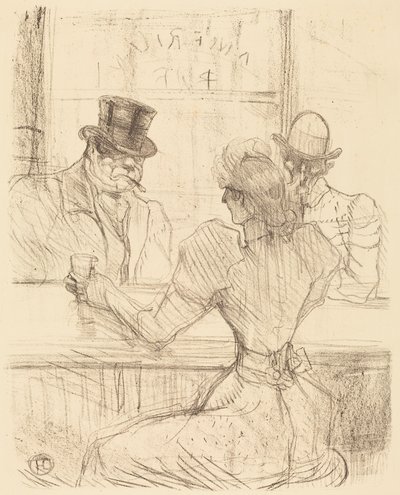 スクリーブ通りのピクトン・バー（Au bar Picton, rue Scribe） 作： Henri de Toulouse-Lautrec