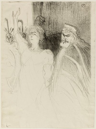 バルテとムネ＝シュリー、アンティゴネにて 作： Henri de Toulouse-Lautrec