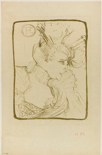 マドモアゼル・マルセル・レンダーの胸像 作： Henri de Toulouse-Lautrec